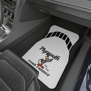 1971 1972 Plymouth Roadrunner Tribute Car Floor Mats (Set of 4) White/Black