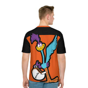 Oversized Road Runner Men's Loose T-shirt orange/black