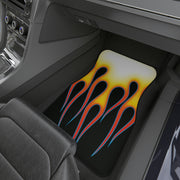 Classic Hot Rod Flame Pinstripe Car Floor Mats (Set of 4)