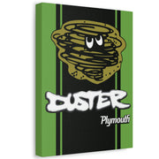 Vintage Style Plymouth Duster Stretched Canvas Wall Art green/black