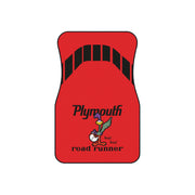 1971 1972 Plymouth Roadrunner Tribute Car Floor Mats (Set of 4) Red Base/Black