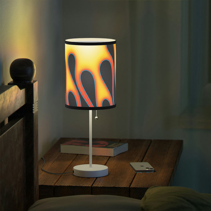 Classic Hot Rod Flame Pinstripe  Lamp on a Stand, US|CA plug