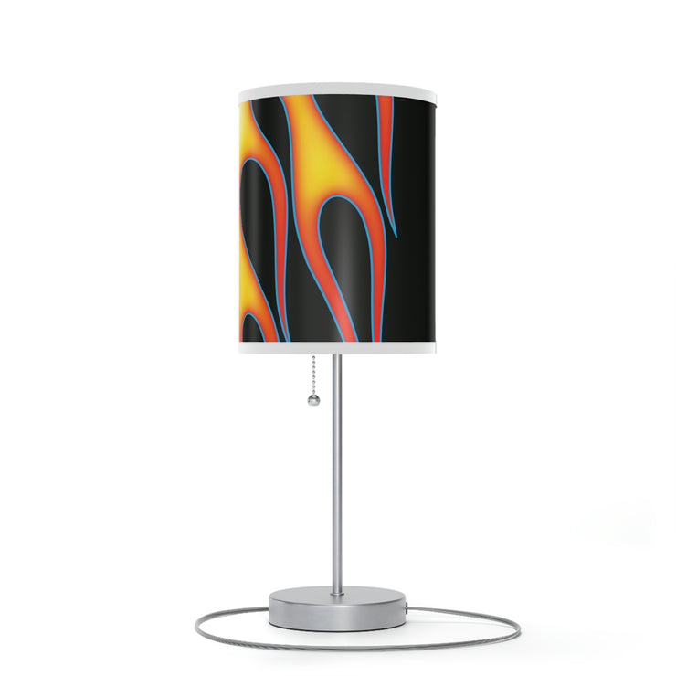 Classic Hot Rod Flame Pinstripe  Lamp on a Stand, US|CA plug