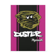 Vintage Style Plymouth Duster  Stretched Canvas Wall Art pink/black