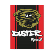 Vintage Style Plymouth Duster  Stretched Canvas Wall Art Red/Black