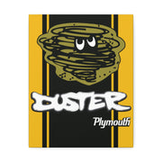 Vintage Style Plymouth Duster Stretched Canvas Wall Art yellow/black