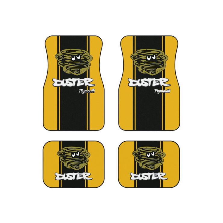 Vintage Style Plymouth Duster  Tribute Car Floor Mats (Set of 4)  yellow /black