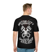 Motor City Speed Shop Pinstripe  Men's Loose T-shirt