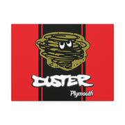 Vintage Style Plymouth Duster  Stretched Canvas Wall Art Red/Black