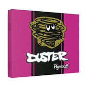 Vintage Style Plymouth Duster  Stretched Canvas Wall Art pink/black