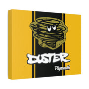 Vintage Style Plymouth Duster Stretched Canvas Wall Art yellow/black